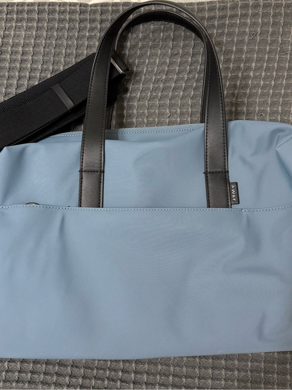 Away Sky Blue Travel Tote with Black Handles